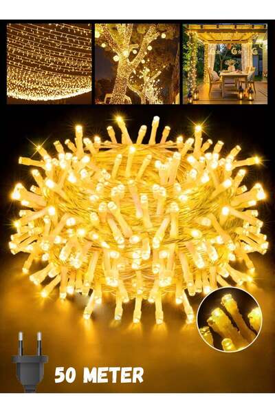 modi 50Meter LED Warm White Ramadan Decoration Lights – 480 LEDs Waterproof F...