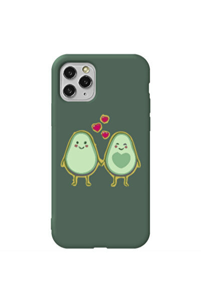 Other Apple iPhone 11 Pro Max Avocados Dark Green Colored Silicone TPU Θήκη