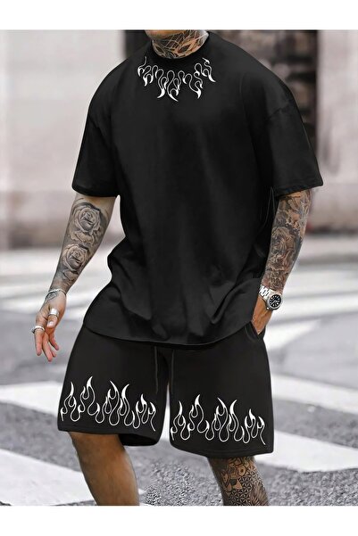 ZEMLİYA Sara Unisex Oversize Shorts Set Short Sleeve T-Shirt Comfortable Fit ...