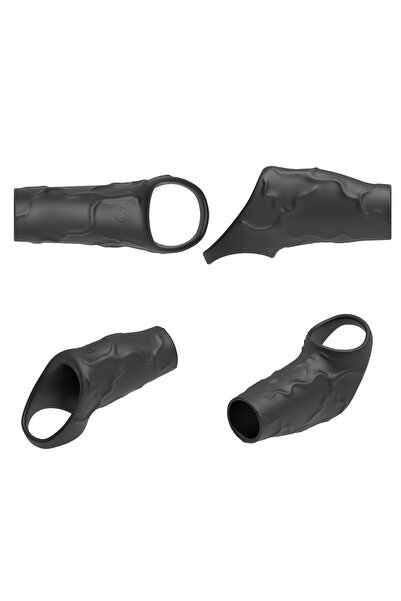 Byzon Premium Titreşimli Penis Kılıfı ve Destek Halkası | 10 Titreşim Modu | USB Şarjlı | Esnek Silikon | Çift Taraflı Uyarım