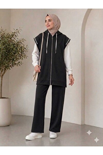 aymiraa Women's Triple Sportswear Vest and Comfortable Fit Pants Hijab Set