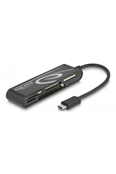 DELOCK Αναγνώστης καρτών 91739 για micro SD/SD/CF/MS/xD, USB-C, μαύρο