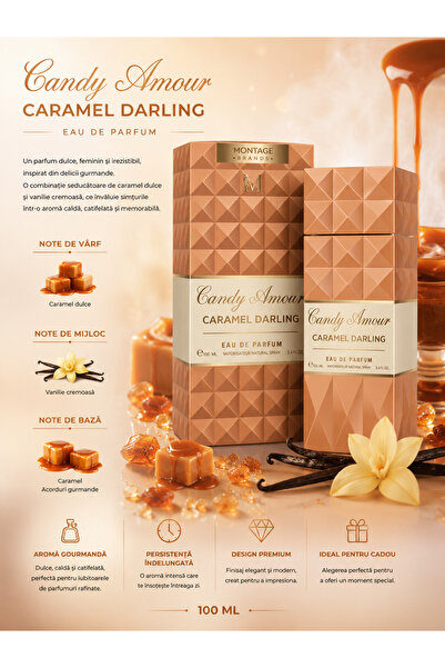Montage Brands Parfum Damă Candy Amour Caramel Darling 100 ml – Dulce, Gurman...