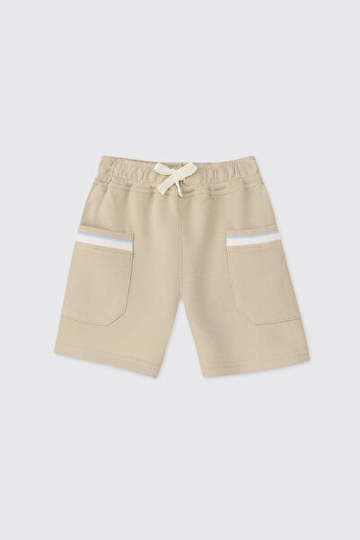 Panço Baby Boy Beige Shorts with Pockets