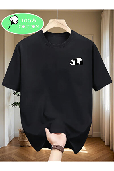 LİNA06 Casual Round Neck Short Sleeve Oversized T-Shirt Men Made Of, Featurin...