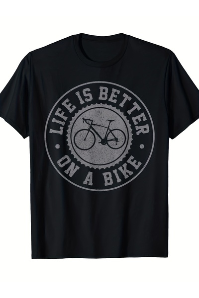 NOURAM Men's Vintage Cycling Graphic T-Shirt Funny "Life Is Better on a Bike"...
