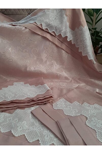 kayra çeyiz Handcrafted Lace Pique Set with Heavy Pico and Ribbed Workmanship