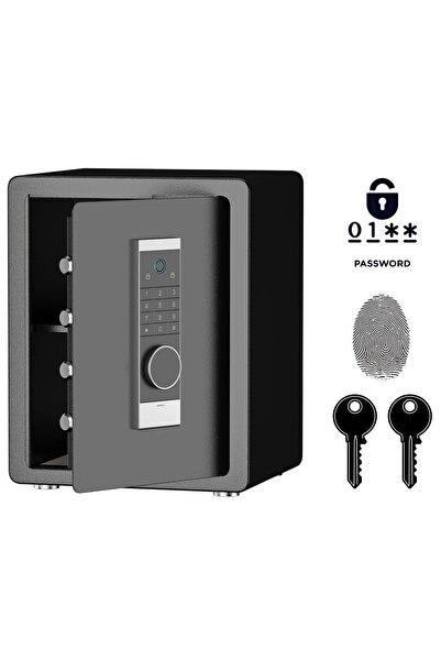 OEM Seif Blindat Biometric de Acasă cu 45x38x32 cm Negru