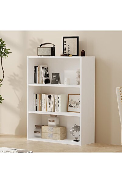 Enjoylifeme Industrial 3 Shelf Bookcase - Large 31.5 Inch Tall Floor Standing...