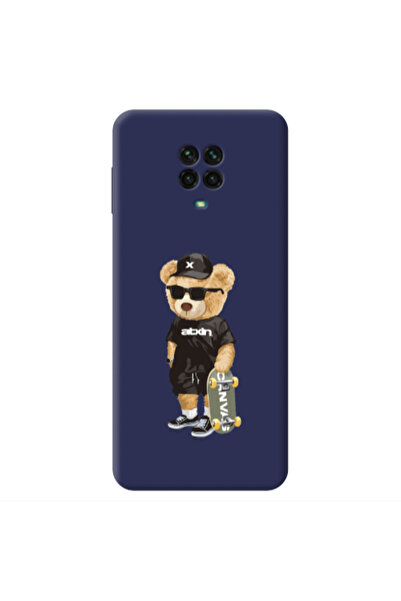 Other Xiaomi Redmi Note 9 Pro Bear with glasses Dark blue Colored Silicone TP...