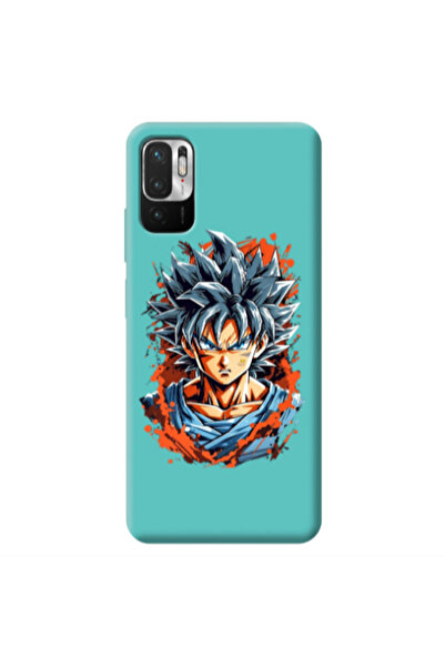 Other Xiaomi Redmi Note 10 Pro 5G Anime Goku Turquoise Colored Silicone TPU Θήκη