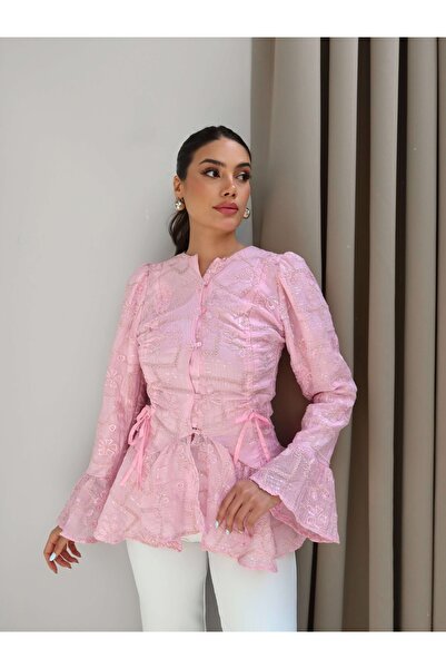 ESRAHELVACI Sequin Embroidered Brodelee Shirt