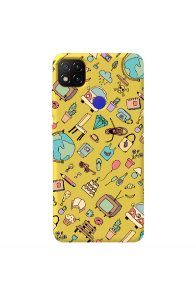 Other Xiaomi Redmi 9c Mixed up Yellow Colored Silicone TPU Θήκη