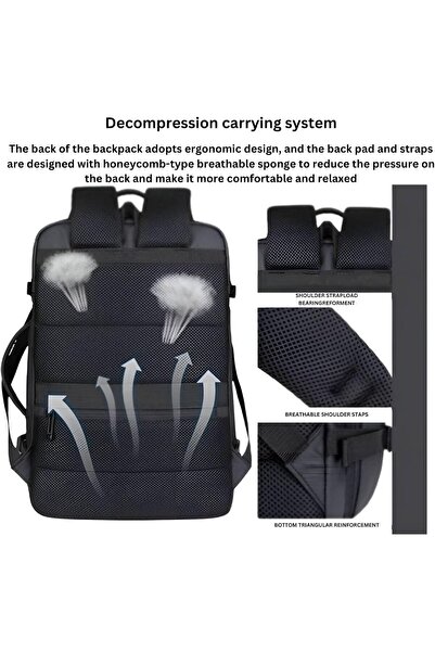 Generic Expandable Travel Backpack 40L for Men Women | 17 Inch Laptop Backpac...