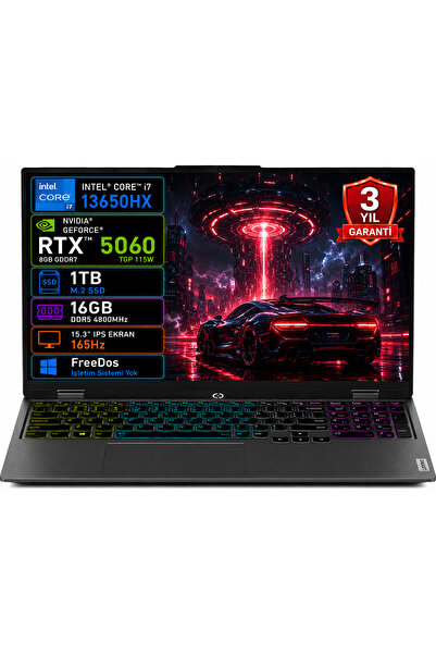 LENOVO LOQ Ultra 7 356H 16GB 1TB SSD 15.3" WUXGA 165Hz RTX5060 8GB GDDR7 Free...