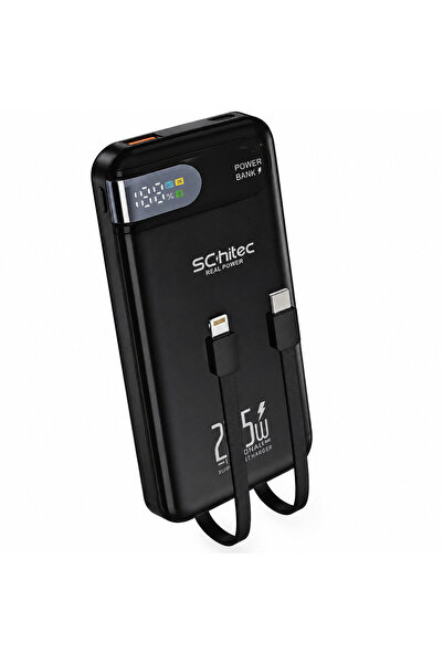 schitec HG/PB-101 10000mAh 22.5W Hızlı Şarjlı Powerbank Type-C / Lightning Ka...