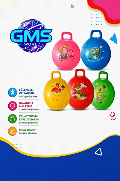 GMS WORLD 55 CM DEČJA LOPTA SA ZIZOM I ŠAROVOG UZORAKA