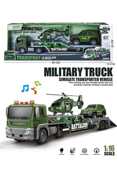 Blue Toys Φορτηγό Μεταφοράς Στρατιωτικού Εξοπλισμού με Κίνηση μέσω Τριβής (MK...