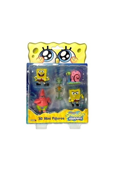 JUST TOYS Σφουγγαράκης: Ο Φιλάυλος των Θαλάσσων 3D Μίνι Φιγούρες Πακέτο 5 τεμ...