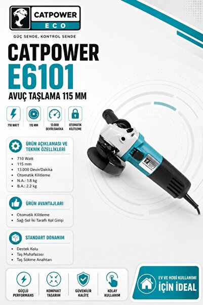 Cat Power Catpower E6101 Avuç Taşlama 710W