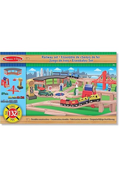 Melissa & Doug Μελίσα και Ντογκ Ξύλινο Σετ Σιδηροδρομικού Σταθμού (10701)