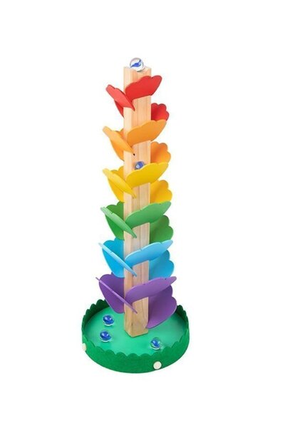 Tooky Toy Tooky Ξύλινο Πολύχρωμο Πύργος με Μπίλιες (TH731)