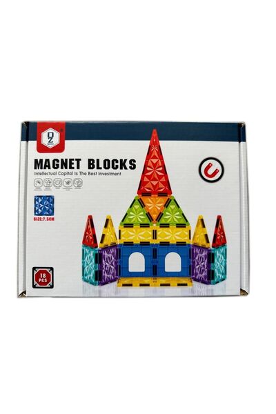 Blue Toys Μαγνητικά Τουβλάκια Κατασκευών 7.5εκ. 18 τεμάχια (MKZ013941)
