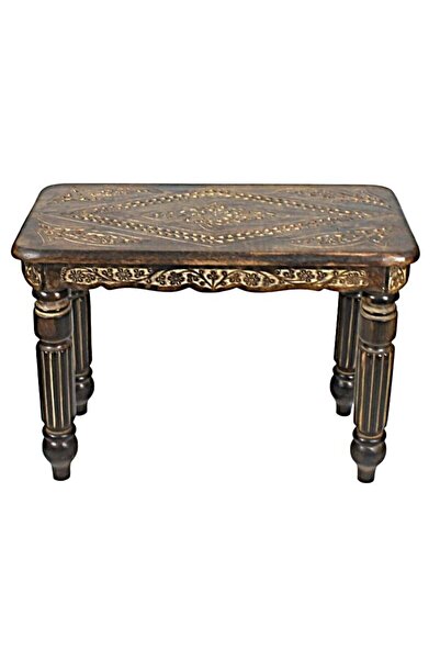 Otantik Çarşı Eskitme Ahşap Dikdörtgen Sehpa K02 74x37x54 cm.