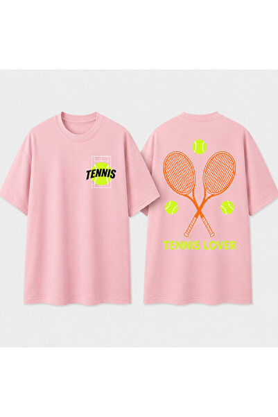 VODEXA Unisex Oversize T-Shirt Tennis Printed 100% Cotton T-Shirt Comfortable...