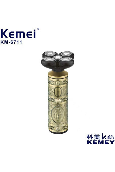 Kemei KM-6711 Περιστρεφόμενη Ηλεκτρική Ξυριστική Μηχανή Προσώπου Επαναφορτιζό...