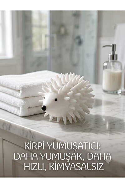 LOVYCO Hedgehog Laundry and Dryer Ball - Natural Fabric Softener, Anti-Wrinkl...
