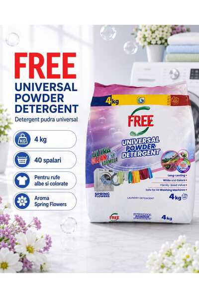 FREE Detergent pudră universal Universal Powder Detergent Flori de primăvară,...