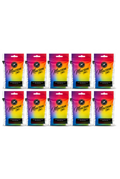 MACSON 6.9 x 15 mm Pamuklu Filtre Midi 1200 Adet (10 Paket x 120) Premium Filtre