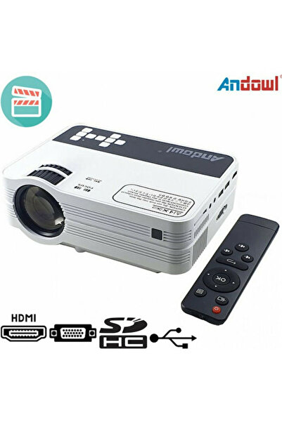 Andowl Q-A17 Μίνι Προβολέας DLP (DMD) με Λάμπα LED και Ενσωματωμένα Ηχεία Λευκό