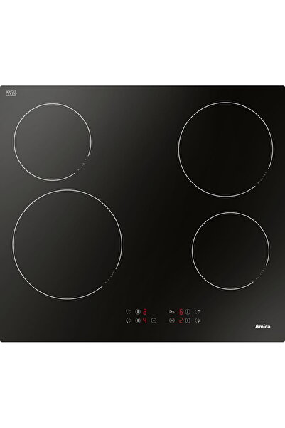 AMICA PC6400ZH Ηλεκτρική, Κεραμική, 4 εστίες μαγειρέματος, 57,6 εκ., Μαύρο