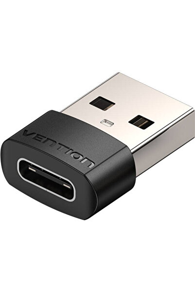 Vention USB 2.0 Male to USB-C Female Adapter CDWB0 Black PVC