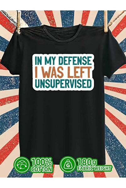 1001 Line تي شيرت بطبعة "Unsupervised Defense Humor" |   قميص رياضي رجالي 180...