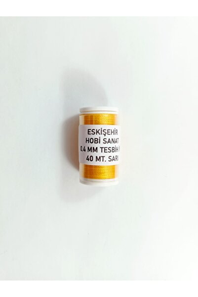 Eskişehir hobi sanat 0.4 mm 40 Meters Rosary String Yellow Color Polyester St...