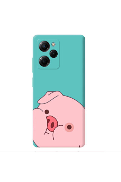 Other Xiaomi Poco X5 Pro Piggy 2 Turquoise Colored Silicone TPU Θήκη
