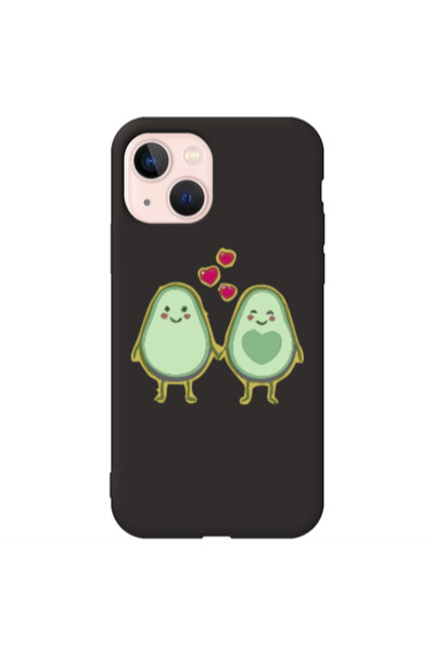Other Apple iPhone 13 Avocados Black Colored Silicone TPU Θήκη