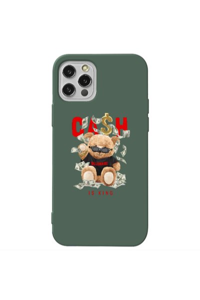 Other Apple iPhone 13 Pro Cash is king Dark Green Colored Silicone TPU Θήκη