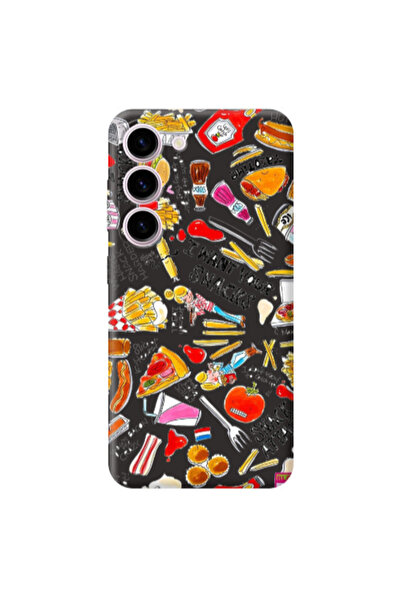 Other Samsung S23 Plus Snack attack Black Colored Silicone TPU Θήκη