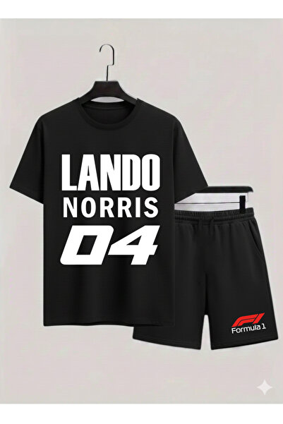 MAGORS Lando Norris Printed 100% Cotton Crewneck Kids T-Shirt-Shorts F1 Dual Set