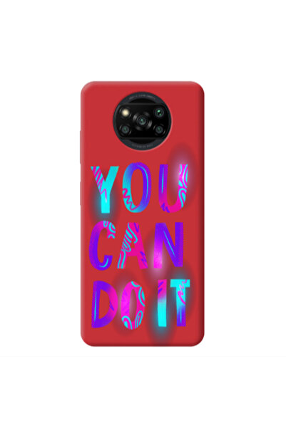 Other Xiaomi Poco X3 /X3 Pro You Can Doit Red Colored Silicone TPU Θήκη