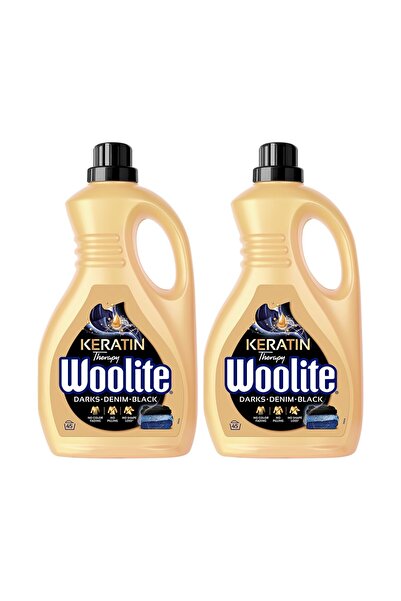 Woolite Pachet Detergent lichid pentru rufe Keratin Darks, 2x2.7L, 90 spalari