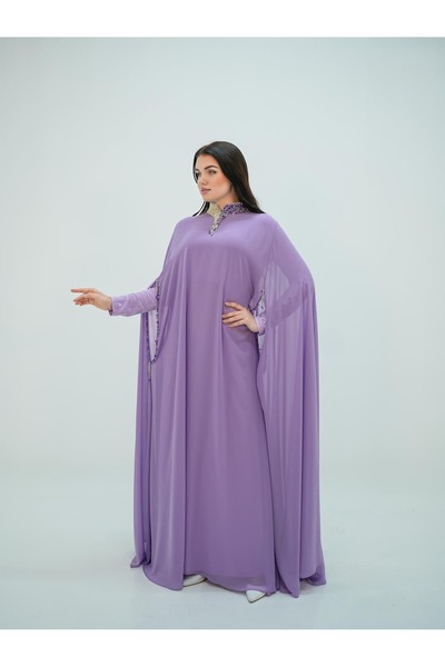 White Corner 3192 Special Design Dress with Stone Detail at the Collar