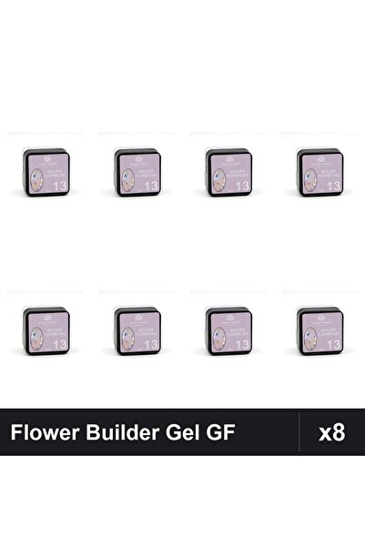 global fashion Set 8 Flower Builder Gel 8ml Nr.13 Constructie Unghii UV