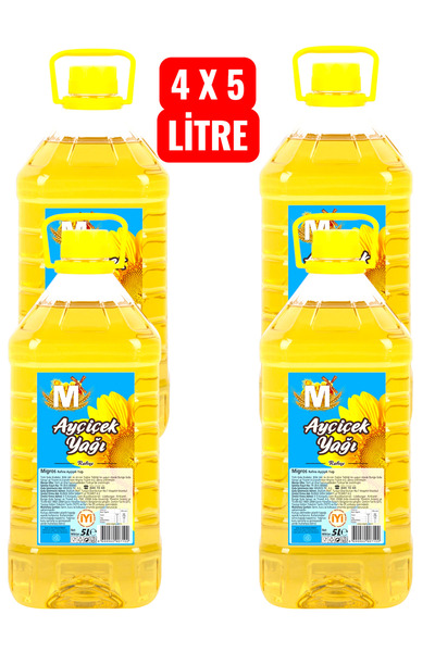 Migros SIVI AYÇİÇEK YAĞI (4 X5 LİTRE)