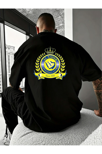 SAUDI Men and Women's 100% Cotton T-Shirt - Oversized Crew Neck Short Sleeve ...
