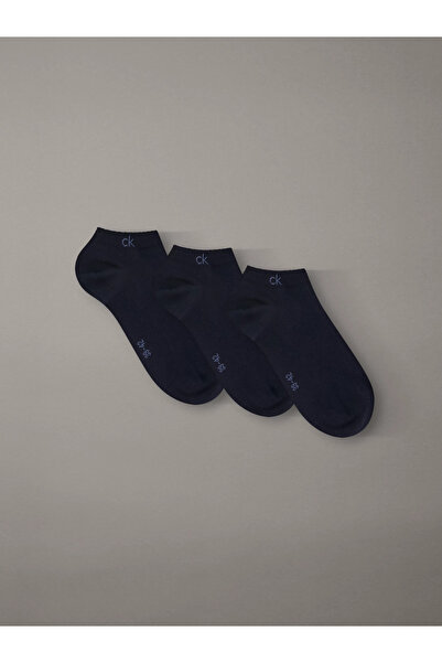 Calvin Klein Men's Cotton Triple Pack Short Navy Blue Socks